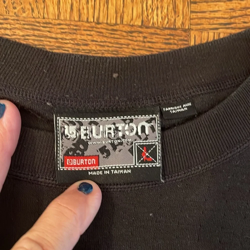 Burton Black Long Sleeve Henley Casual Wear size L - Picture 3 of 5